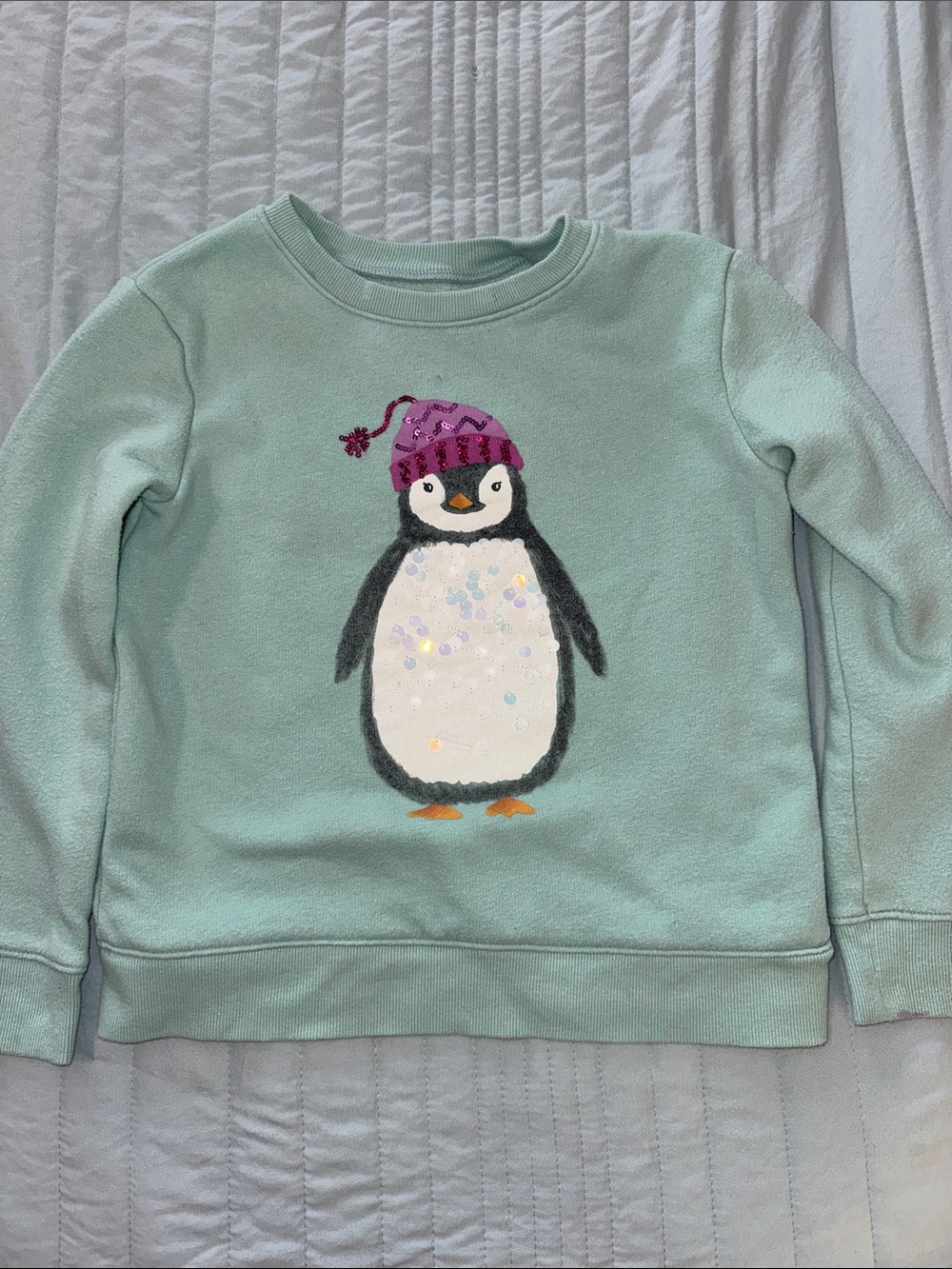 Sequin Penguin Winter Sweatshirt